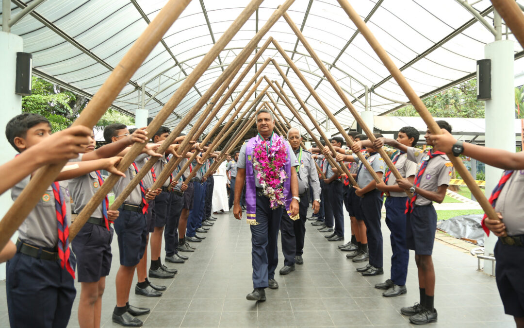 GRAND RECEPTION TO CHIEF COMMISSIONER ON ARRIVAL WITH SILVER ELEPHANT AWARD