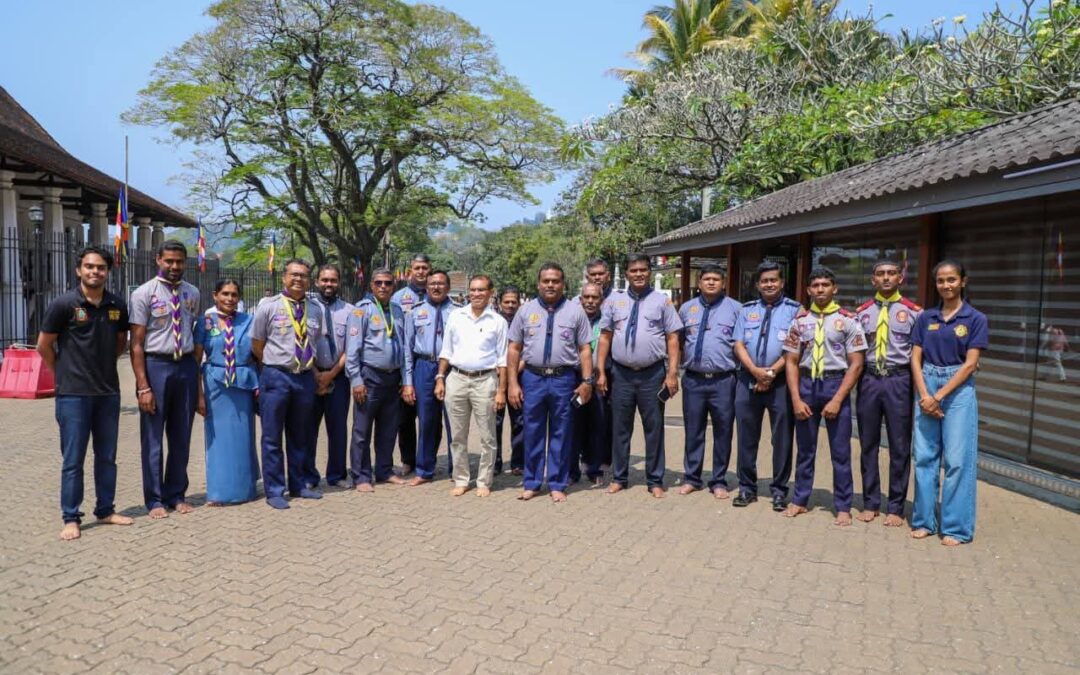 Sacred Tooth Relic and received blessings Chief Scout Commissioner of the Sri Lanka Scout Association