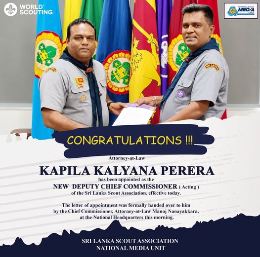 Attorney-at-Law Kapila Kalyana Perera has been appointed as the new  Deputy Chief Commissioner ( Acting )